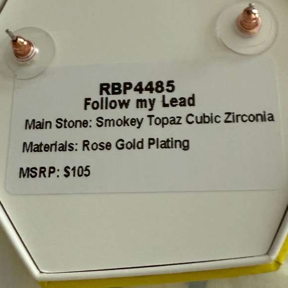 Bomb Party - Earrings - Smokey Topaz - Picture 3 of 4